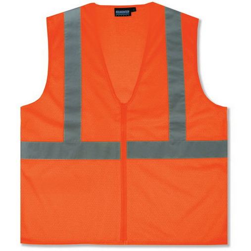 Custom Logo  Class 2 Economy Mesh Zip ERB's Safety Vest -S363 